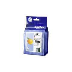 Brother LC 3211 Black Yellow Cyan Magenta Ink - 200 Pages of Vibrant Prints - High Quality & Reliable Performance